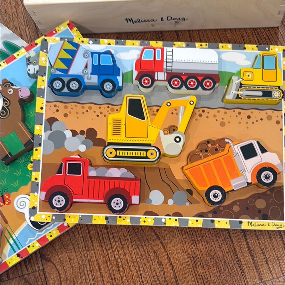 6 Wooden Puzzles + Puzzle Rack - Melissa and Doug - Picture 3 of 9